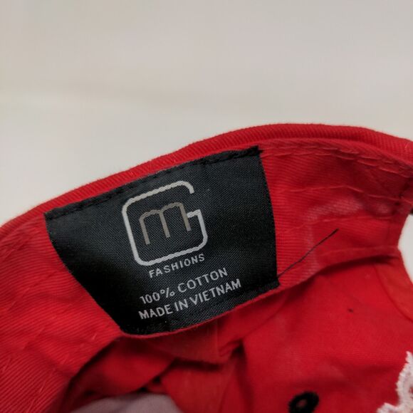 MG Men's Snapback Hat Red Embroidered Big Logo Print Bill Tampa Bay Buccaneers - Picture 8 of 8